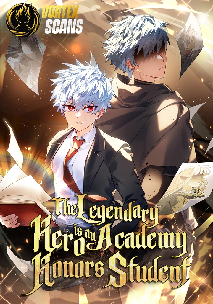 Portada de El heroe de nivel legendario prodigio de la academia.