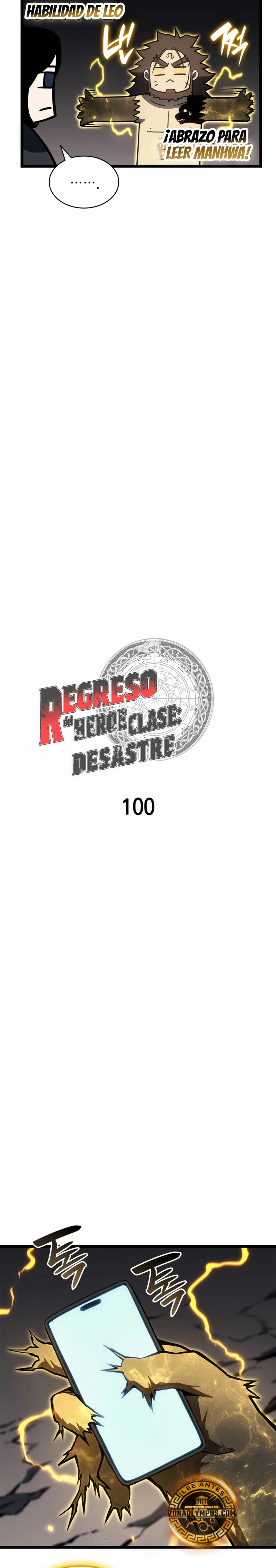 El regreso del héroe de clase: Desastre capítulo 100 página 8