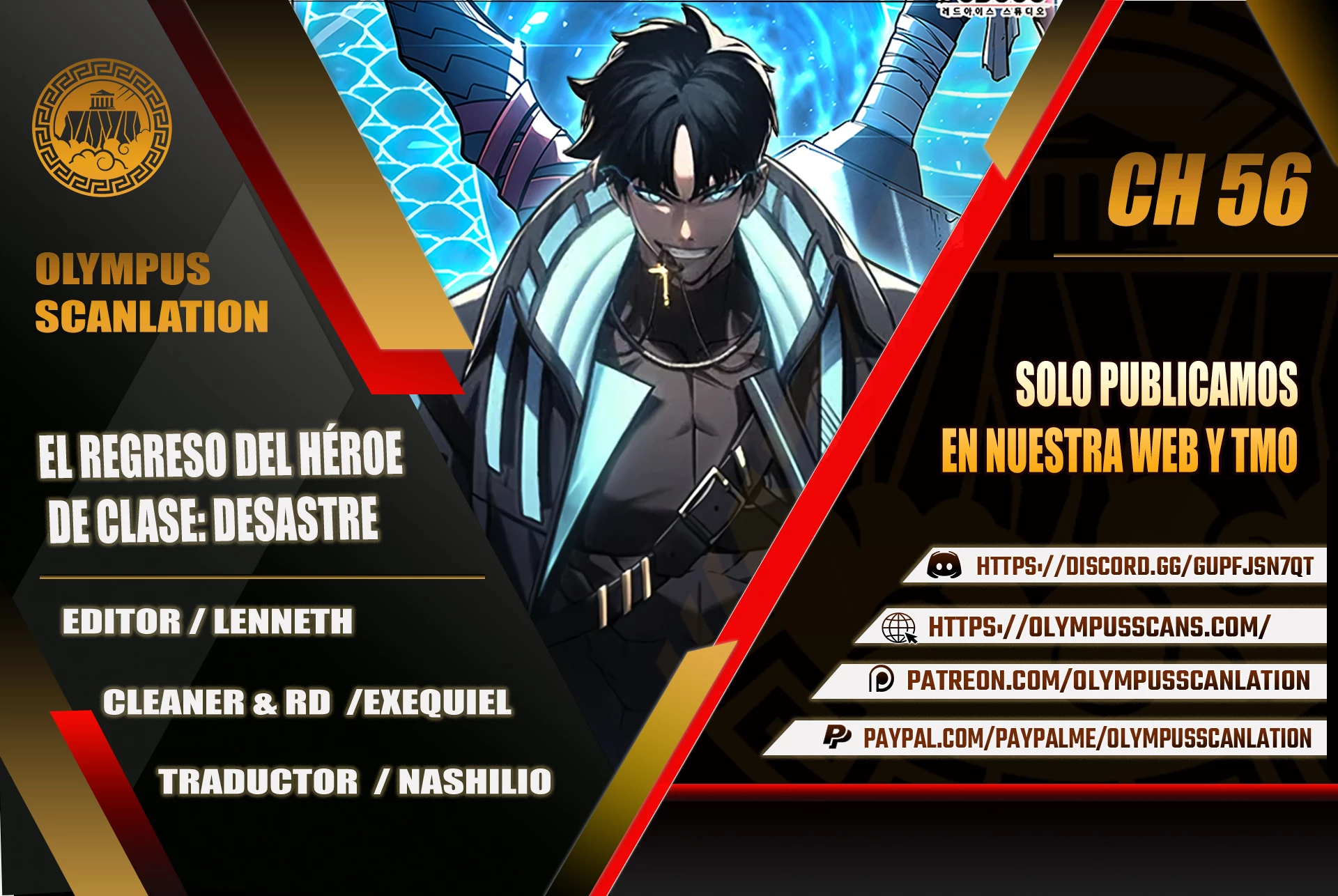 El regreso del héroe de clase: Desastre capítulo 56 página 1