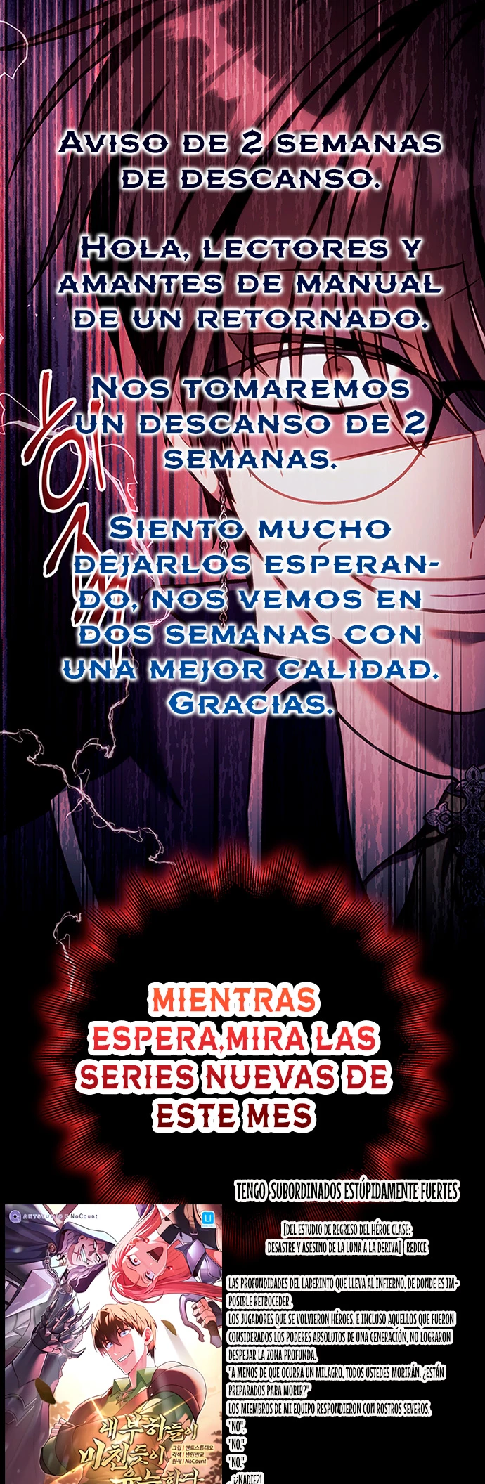Manual de instrucciones del Reencarnado capítulo 70.05 página 1