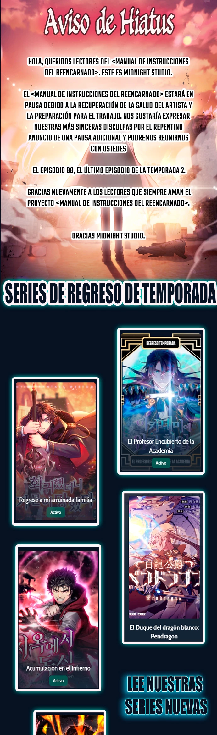 Manual de instrucciones del Reencarnado capítulo 88.05 página 1