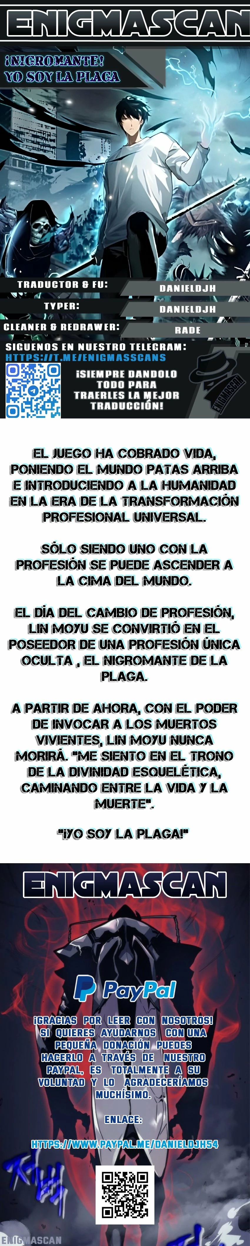 ¡Nigromante¡, ¡Yo soy la plaga! capítulo 0 página 1