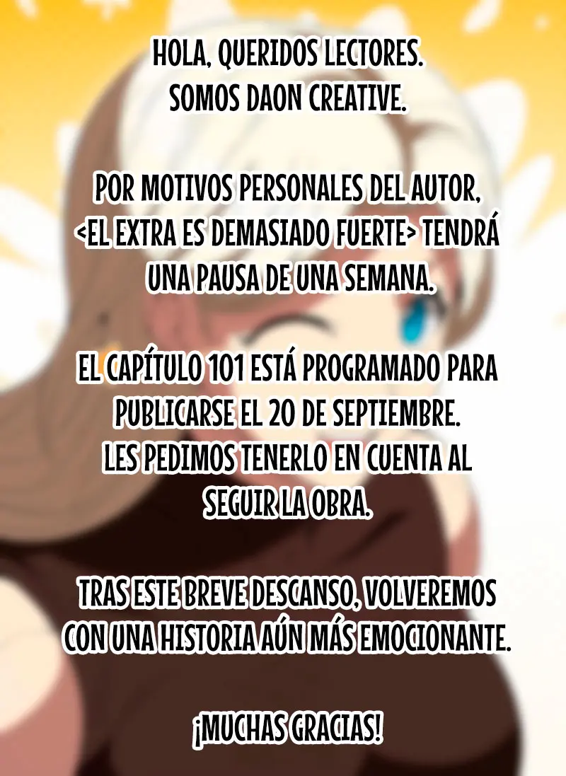 El Extra es Demasiado Fuerte capítulo 100.5 página 1