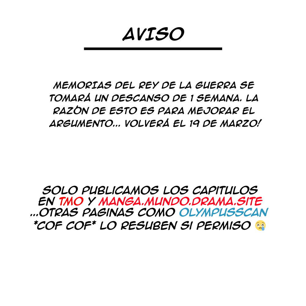 Memorias del Rey de la Guerra capítulo 128.5 página 1