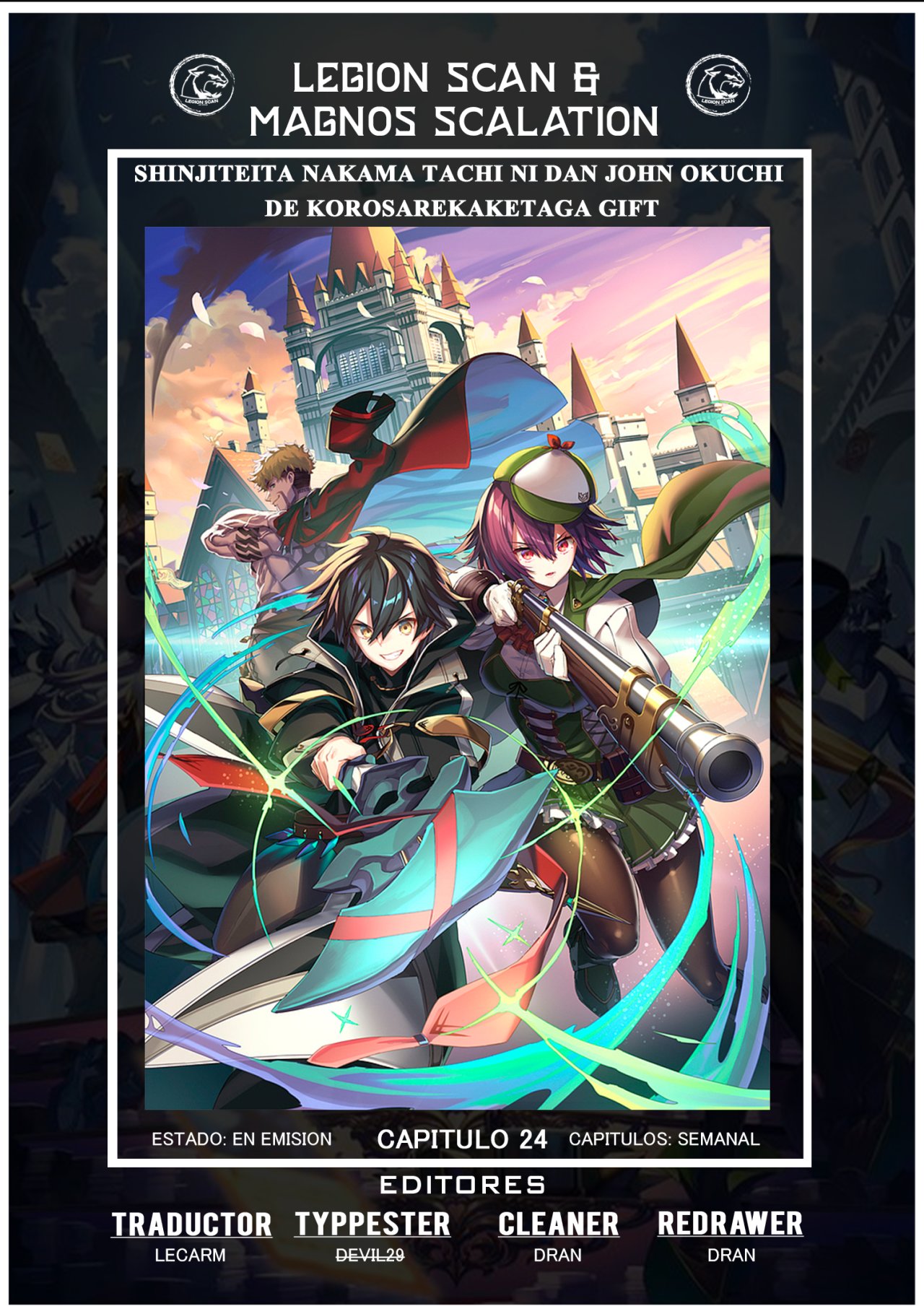 Shinjiteita Nakama Tachi Ni Dungeon Okuchi De Korosare Kaketa ga Gift 『Mugen Gacha』 De Level 9999 No Nakama Tachi Wo Te Ni Irete Moto Party Member To Sekai Ni Fukushu & 『Zamaa!』 Shimasu! capítulo 24 página 1