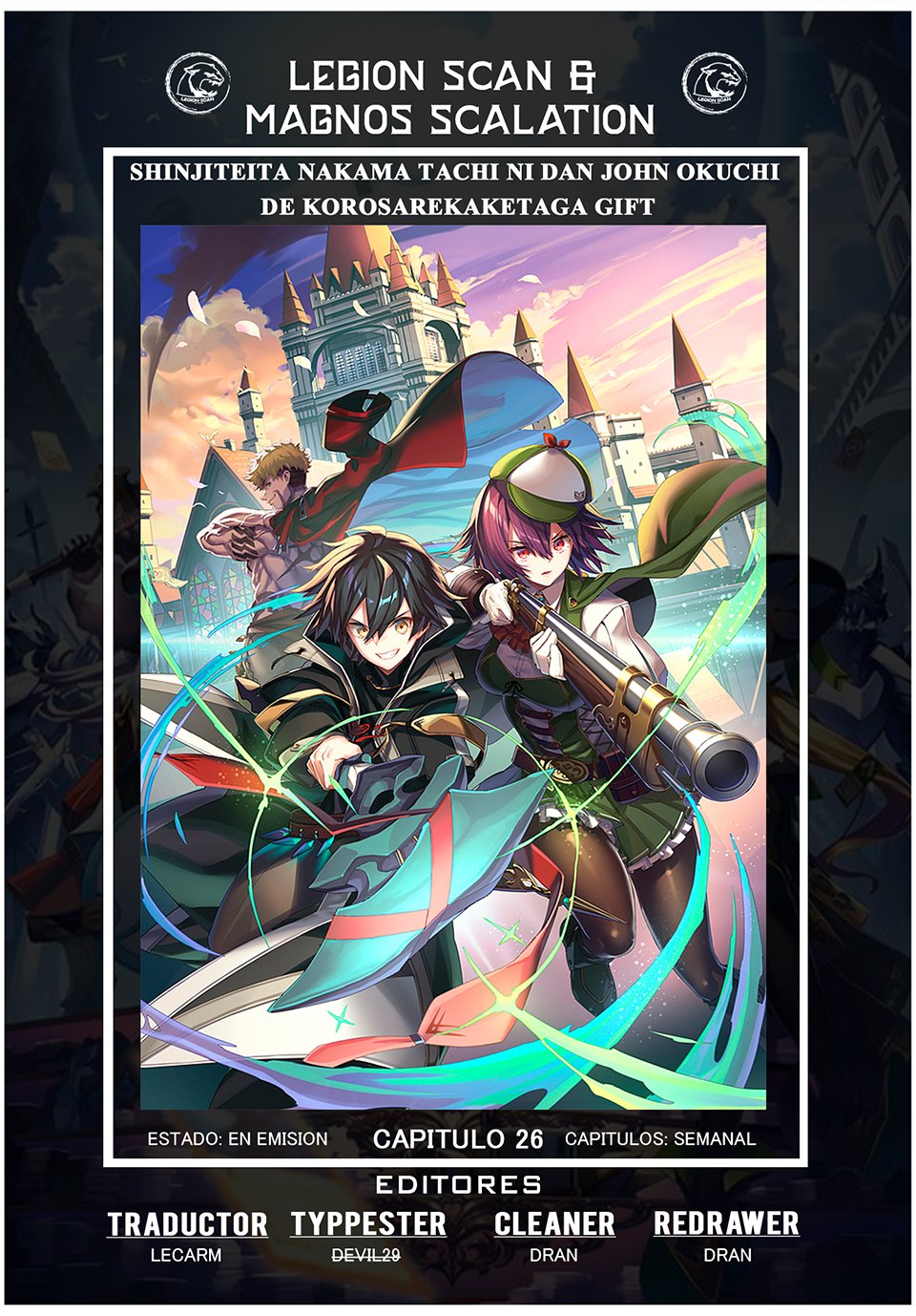 Shinjiteita Nakama Tachi Ni Dungeon Okuchi De Korosare Kaketa ga Gift 『Mugen Gacha』 De Level 9999 No Nakama Tachi Wo Te Ni Irete Moto Party Member To Sekai Ni Fukushu & 『Zamaa!』 Shimasu! capítulo 26 página 1