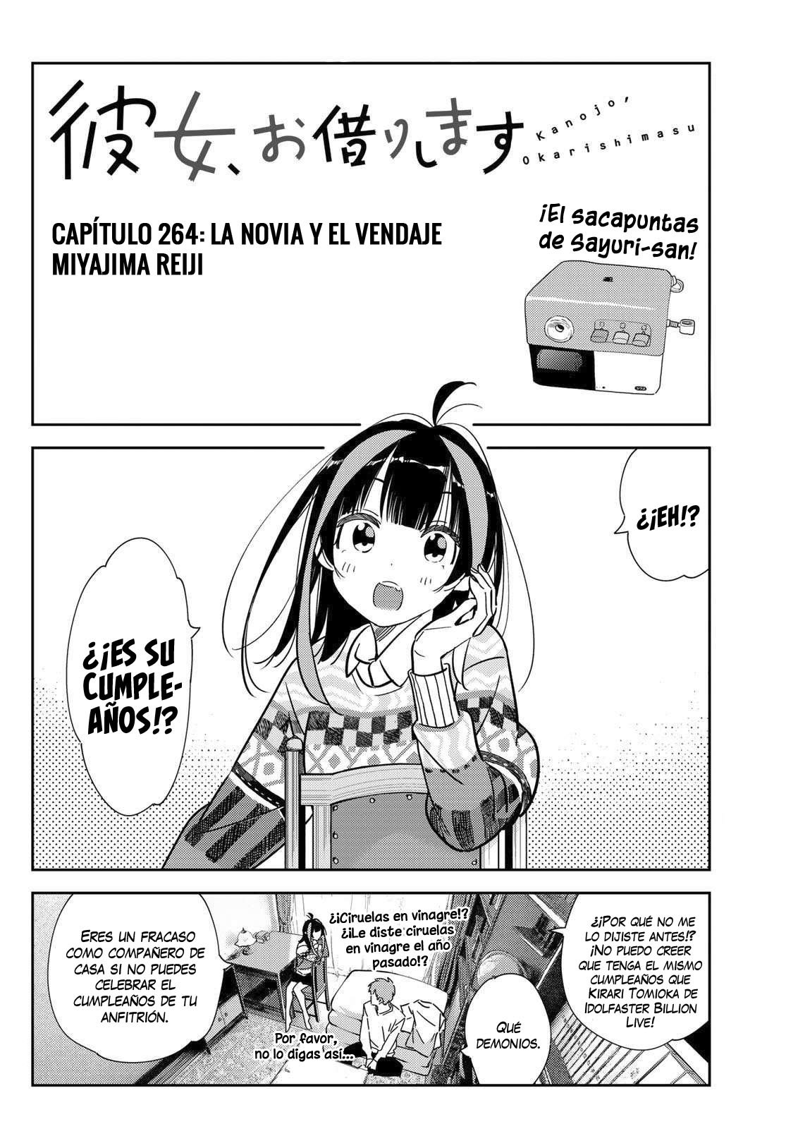 Kanojo, Okarishimasu capítulo 264 página 3