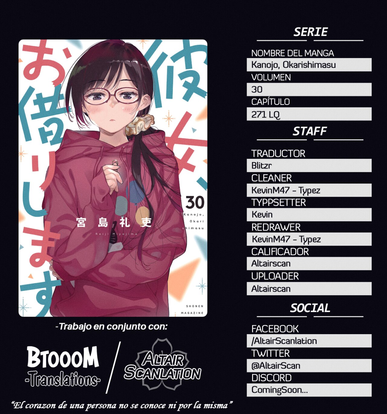 Kanojo, Okarishimasu capítulo 271 página 1