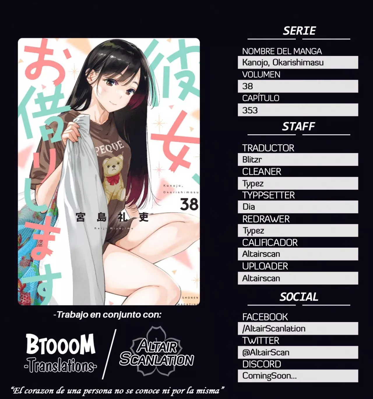 Kanojo, Okarishimasu capítulo 353 página 2