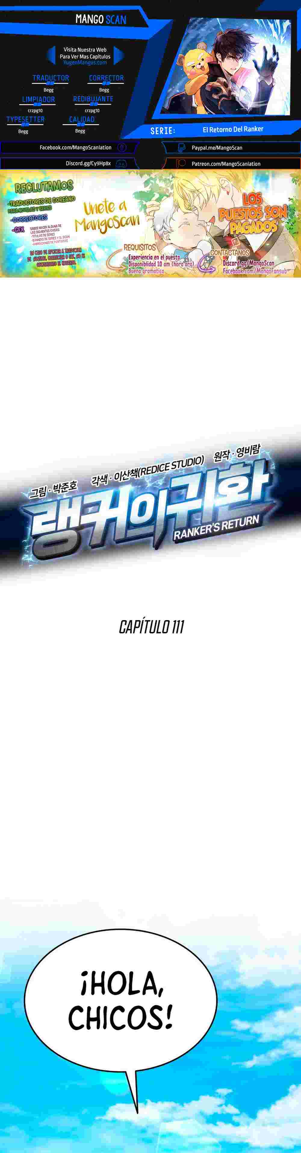 El Retorno Del Ranker (Remake) capítulo 111 página 1