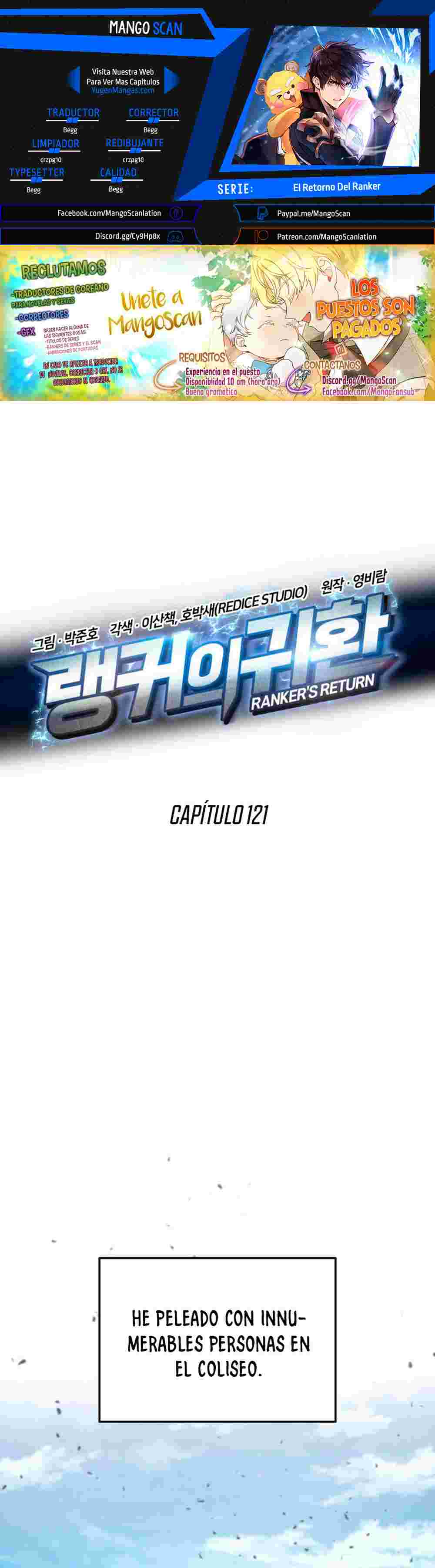 El Retorno Del Ranker (Remake) capítulo 121 página 1