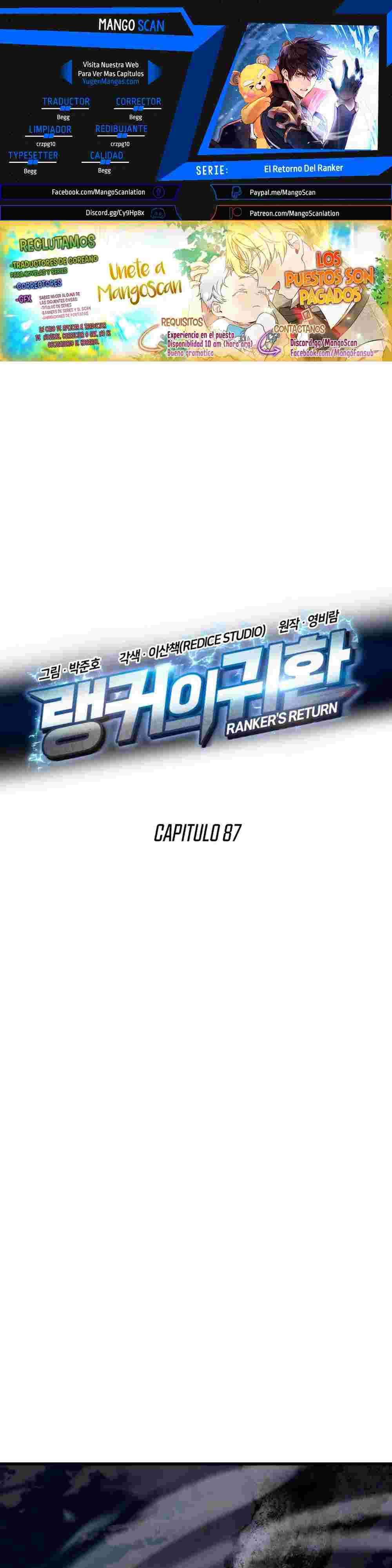 El Retorno Del Ranker (Remake) capítulo 87 página 1