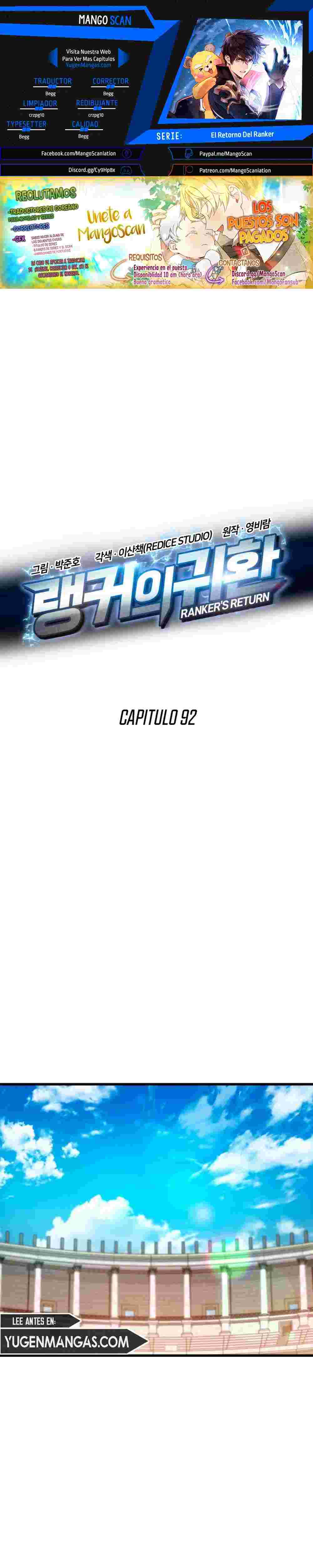 El Retorno Del Ranker (Remake) capítulo 92 página 1