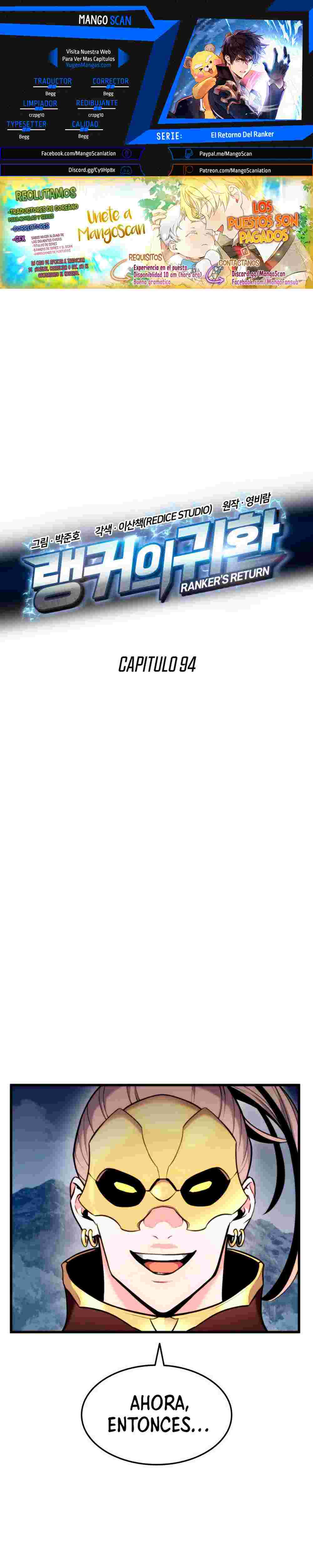 El Retorno Del Ranker (Remake) capítulo 94 página 1