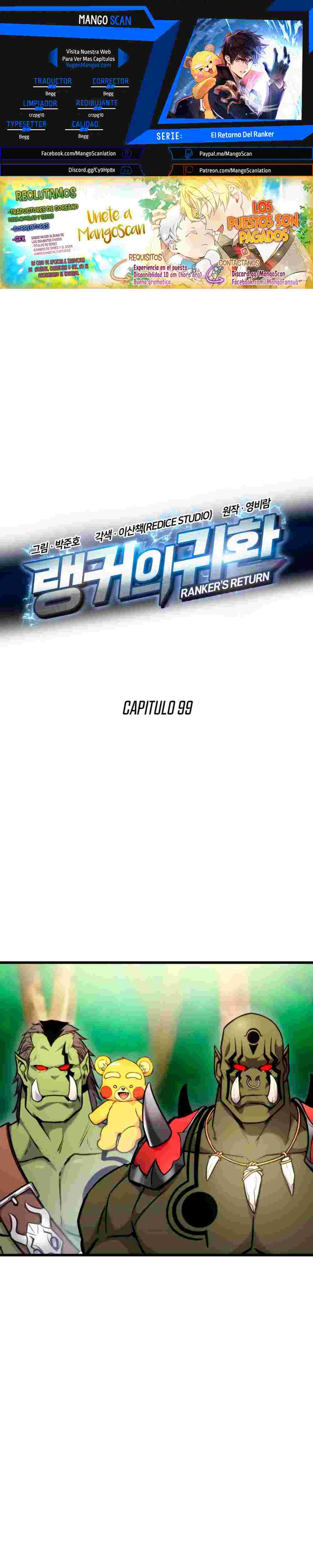 El Retorno Del Ranker (Remake) capítulo 99 página 1