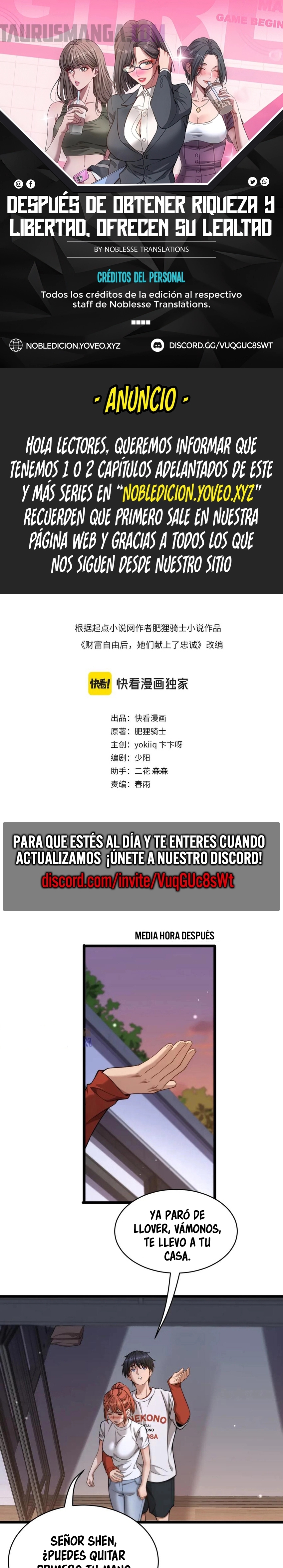 Después de Obtener Riqueza y Libertad, Ofrecen su Lealtad capítulo 39 página 1