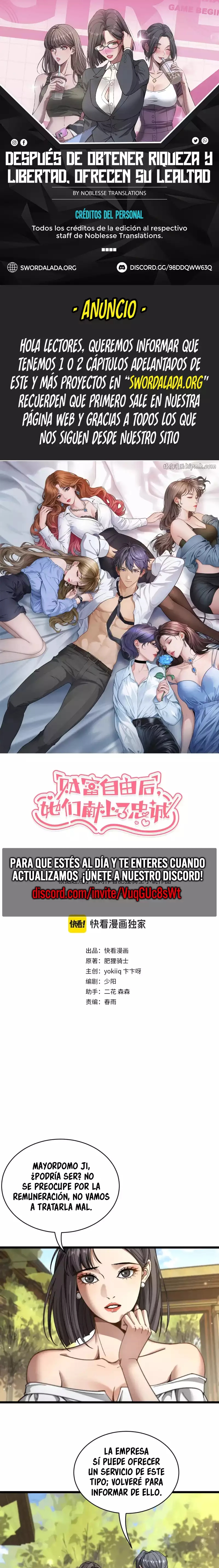 Después de Obtener Riqueza y Libertad, Ofrecen su Lealtad capítulo 84 página 1