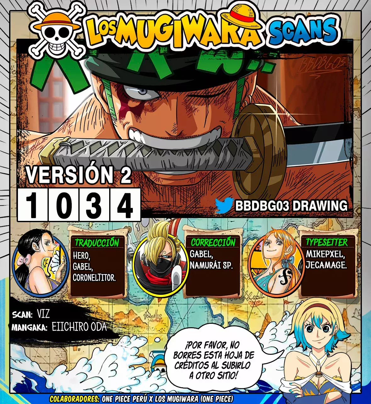 One Piece capítulo 1034.2 página 1