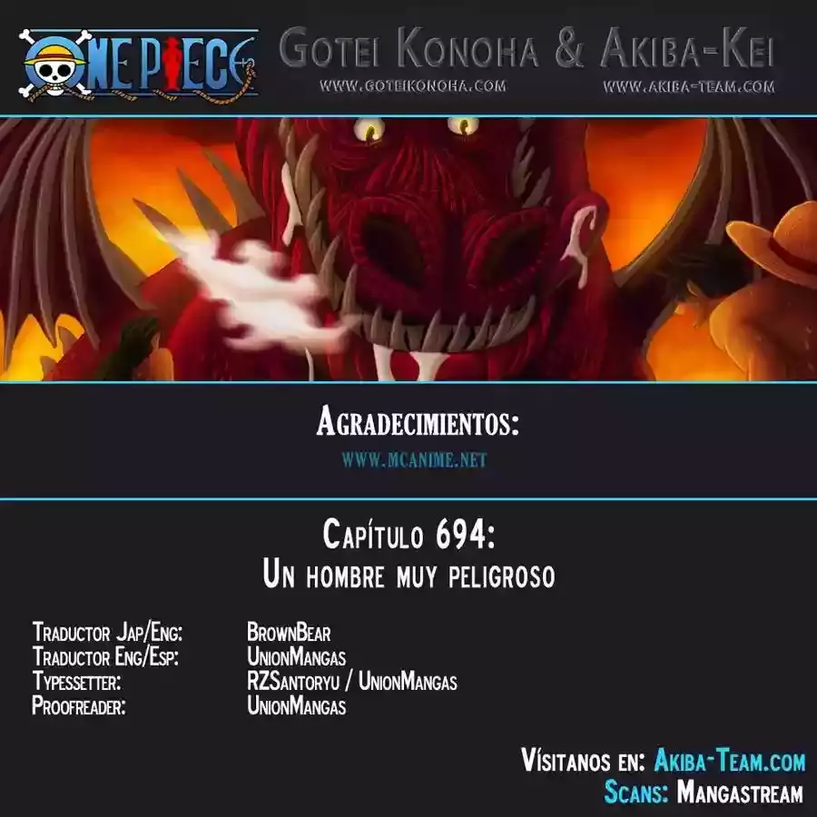 One Piece capítulo 694 página 1
