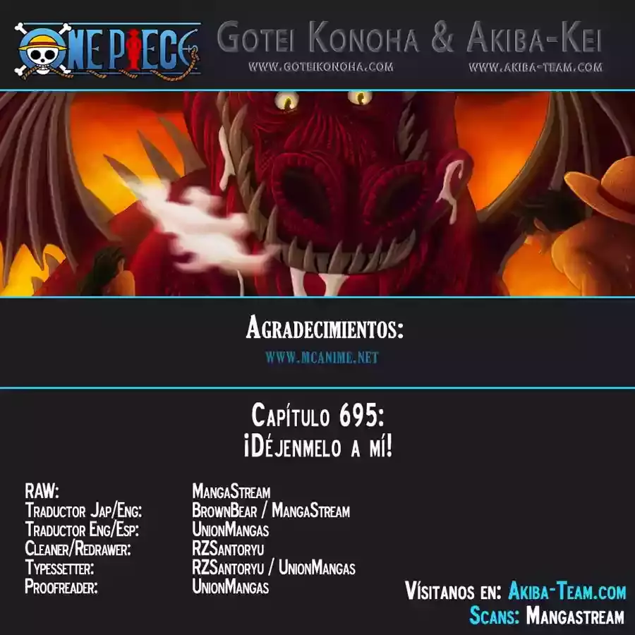 One Piece capítulo 695 página 1