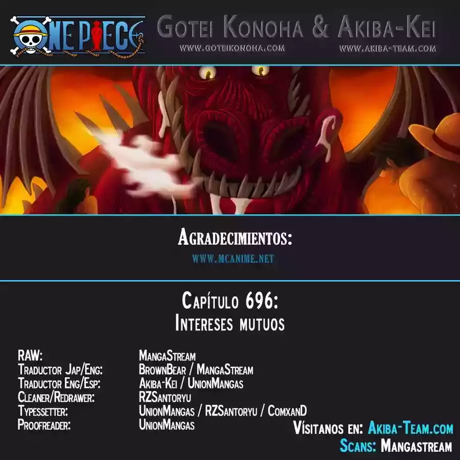One Piece capítulo 696 página 1