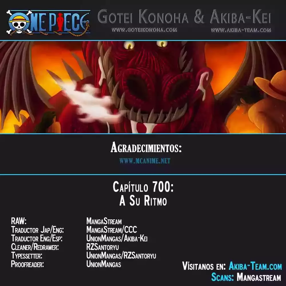 One Piece capítulo 700 página 1