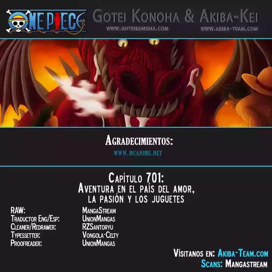 One Piece capítulo 701 página 1