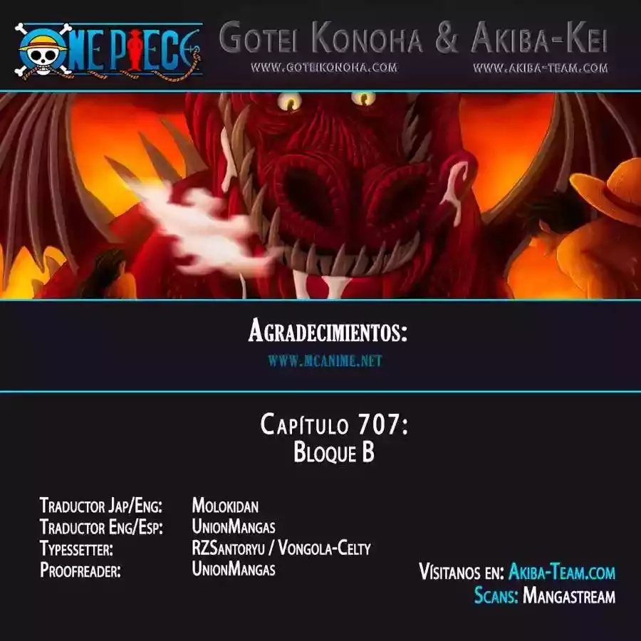 One Piece capítulo 707 página 1