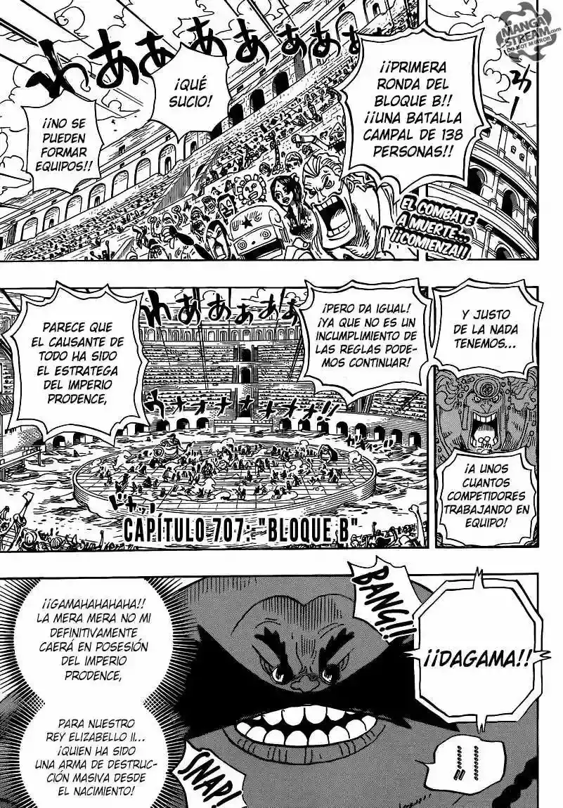 One Piece capítulo 707 página 3