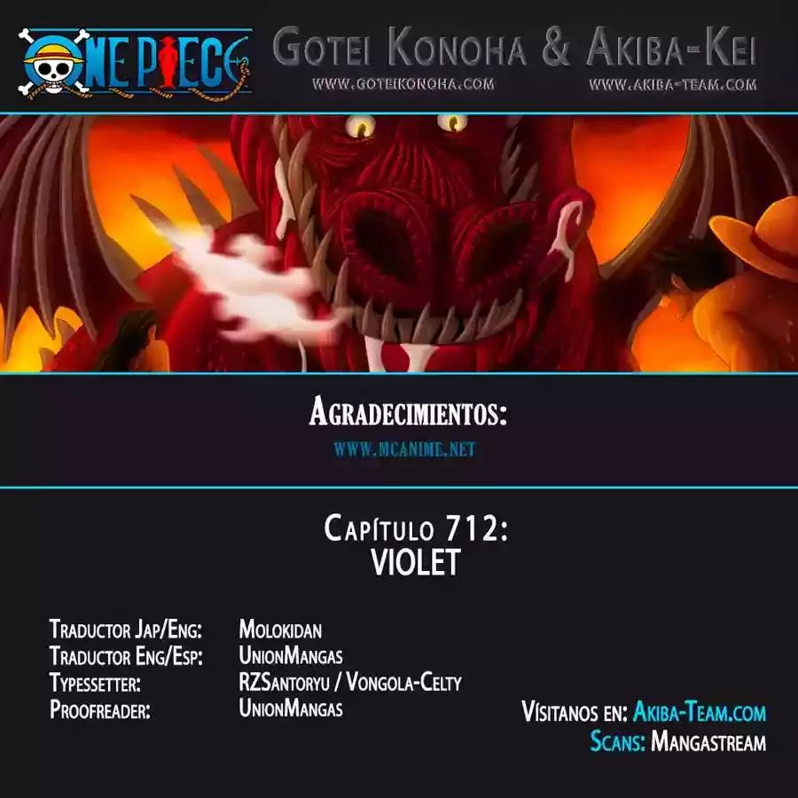 One Piece capítulo 712 página 1