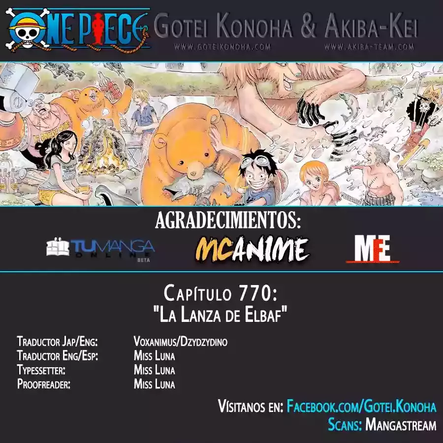 One Piece capítulo 770 página 1