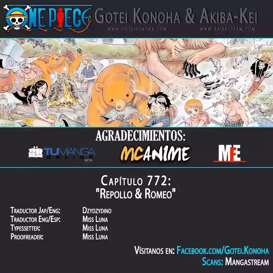 One Piece capítulo 772 página 1