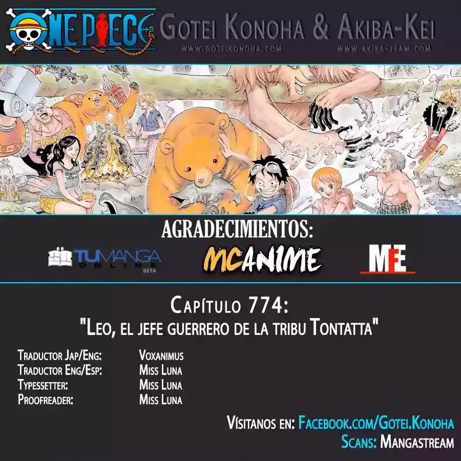 One Piece capítulo 774 página 1