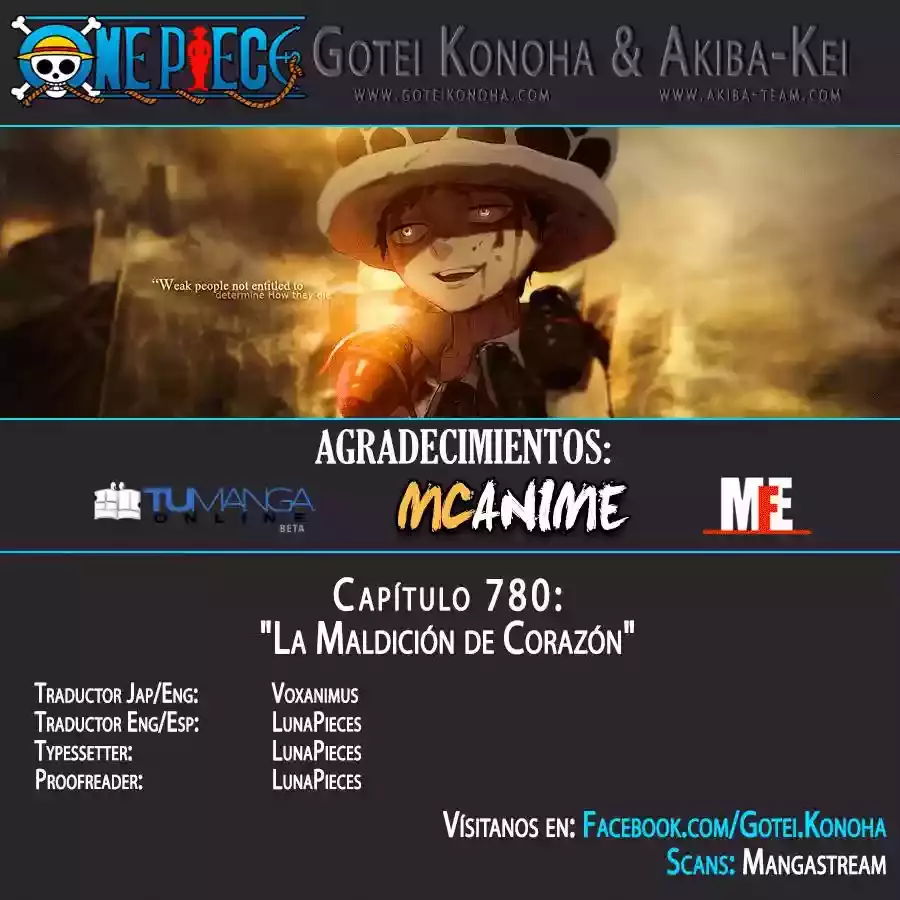 One Piece capítulo 780 página 1
