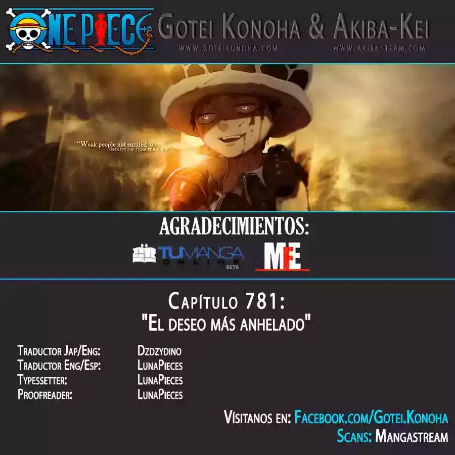One Piece capítulo 781 página 1