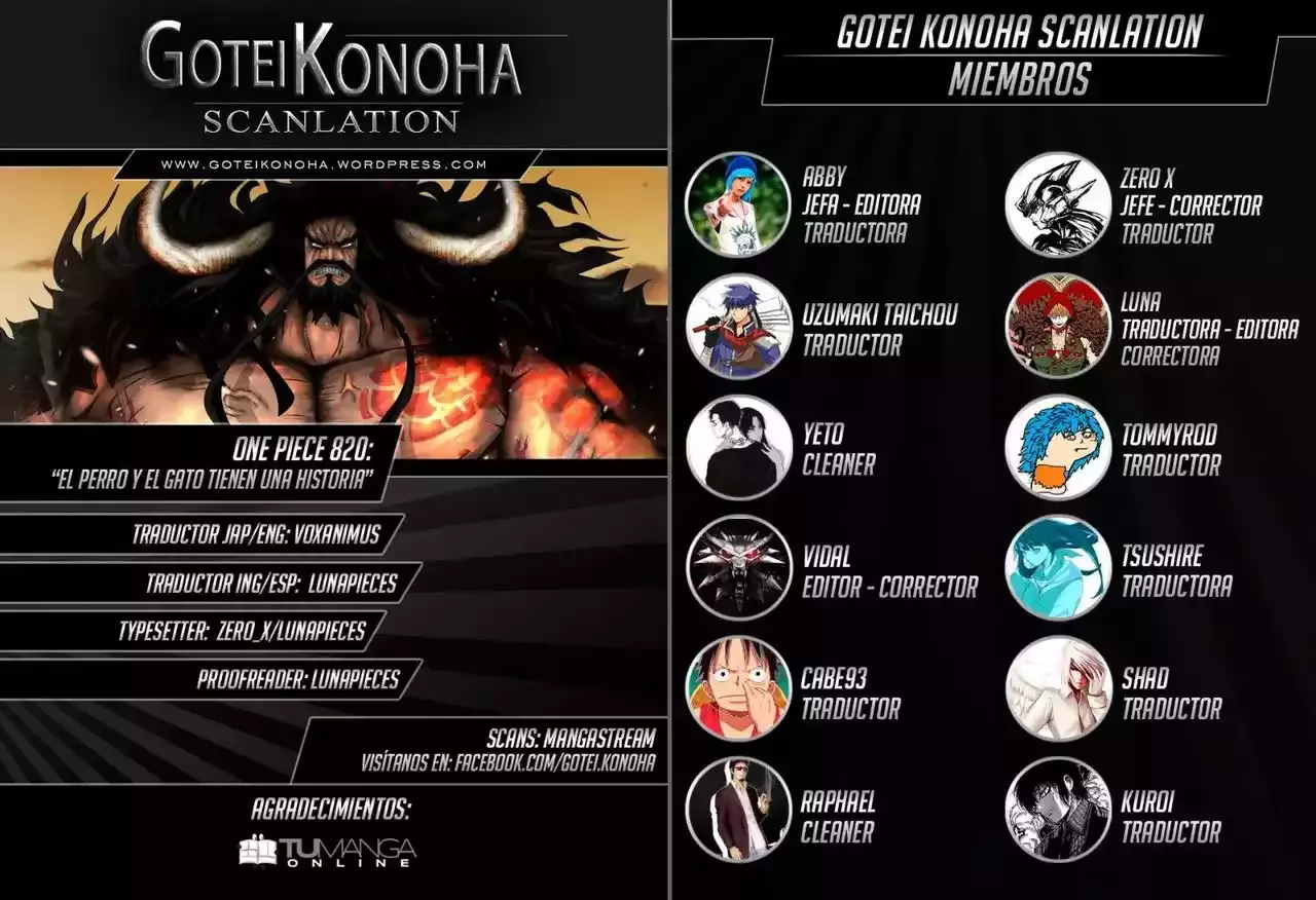 One Piece capítulo 820 página 1