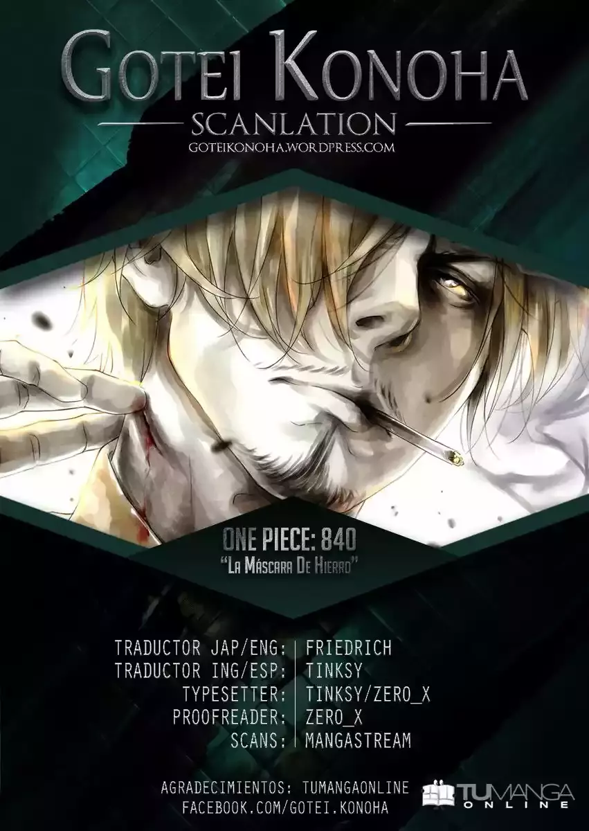 One Piece capítulo 840 página 1