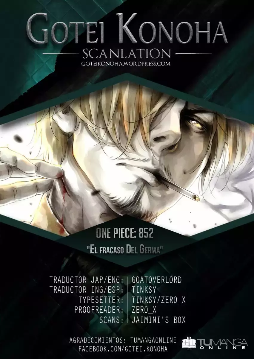One Piece capítulo 852 página 1