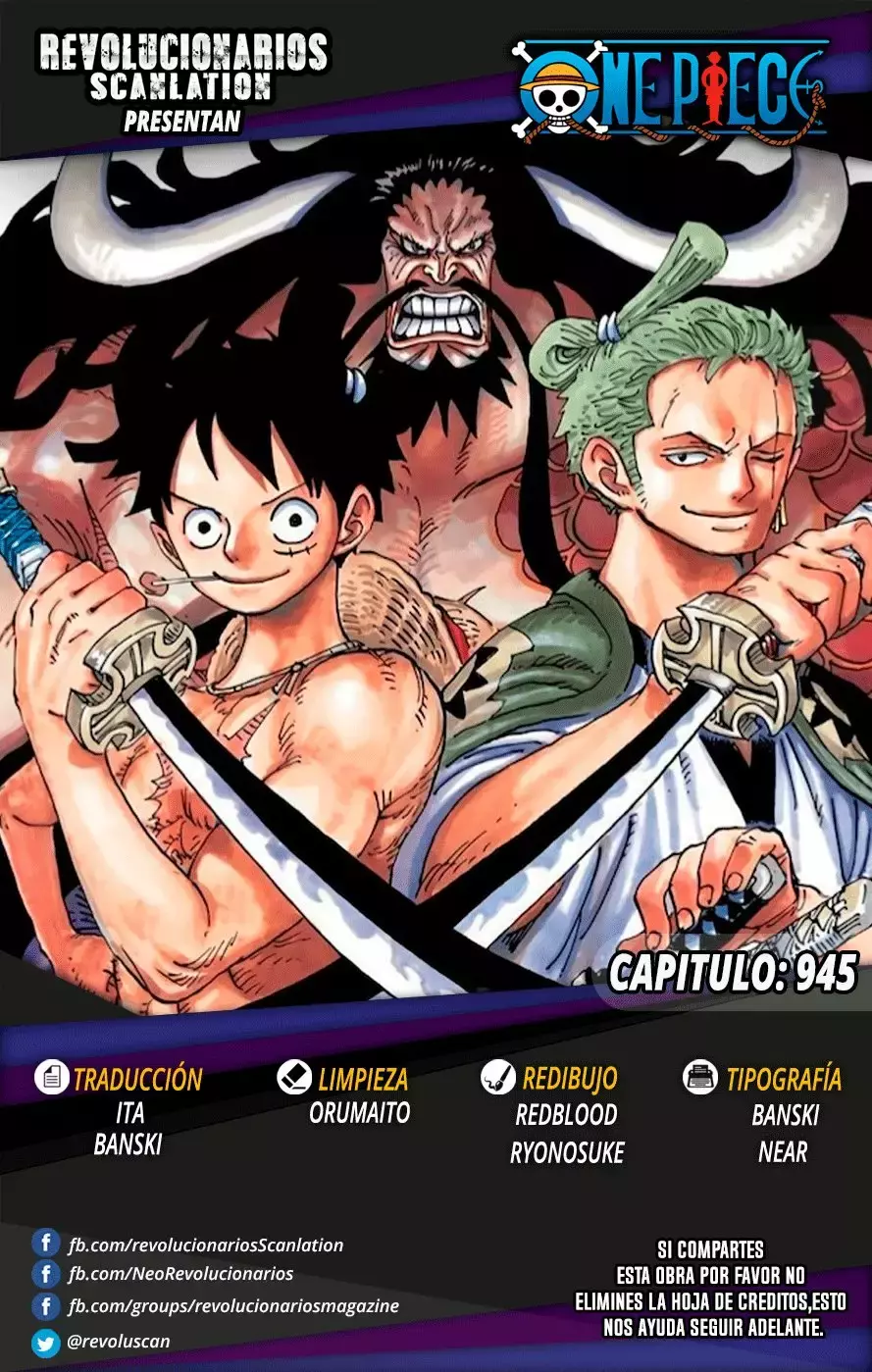 One Piece capítulo 945 página 1
