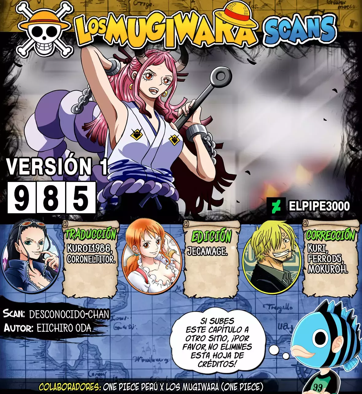 One Piece capítulo 985 página 1