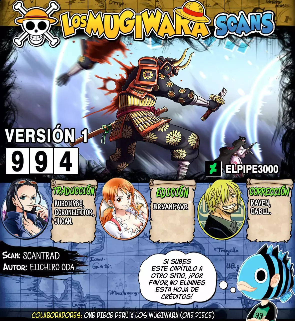 One Piece capítulo 994 página 1