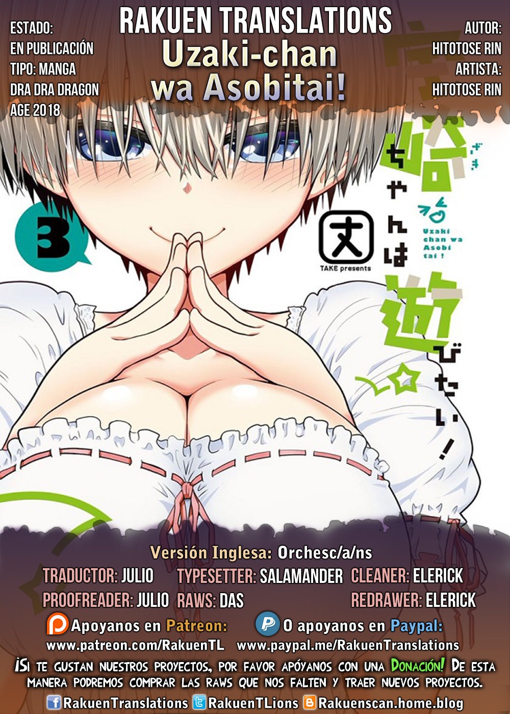 Uzaki-chan wa Asobitai! capítulo 37 página 1