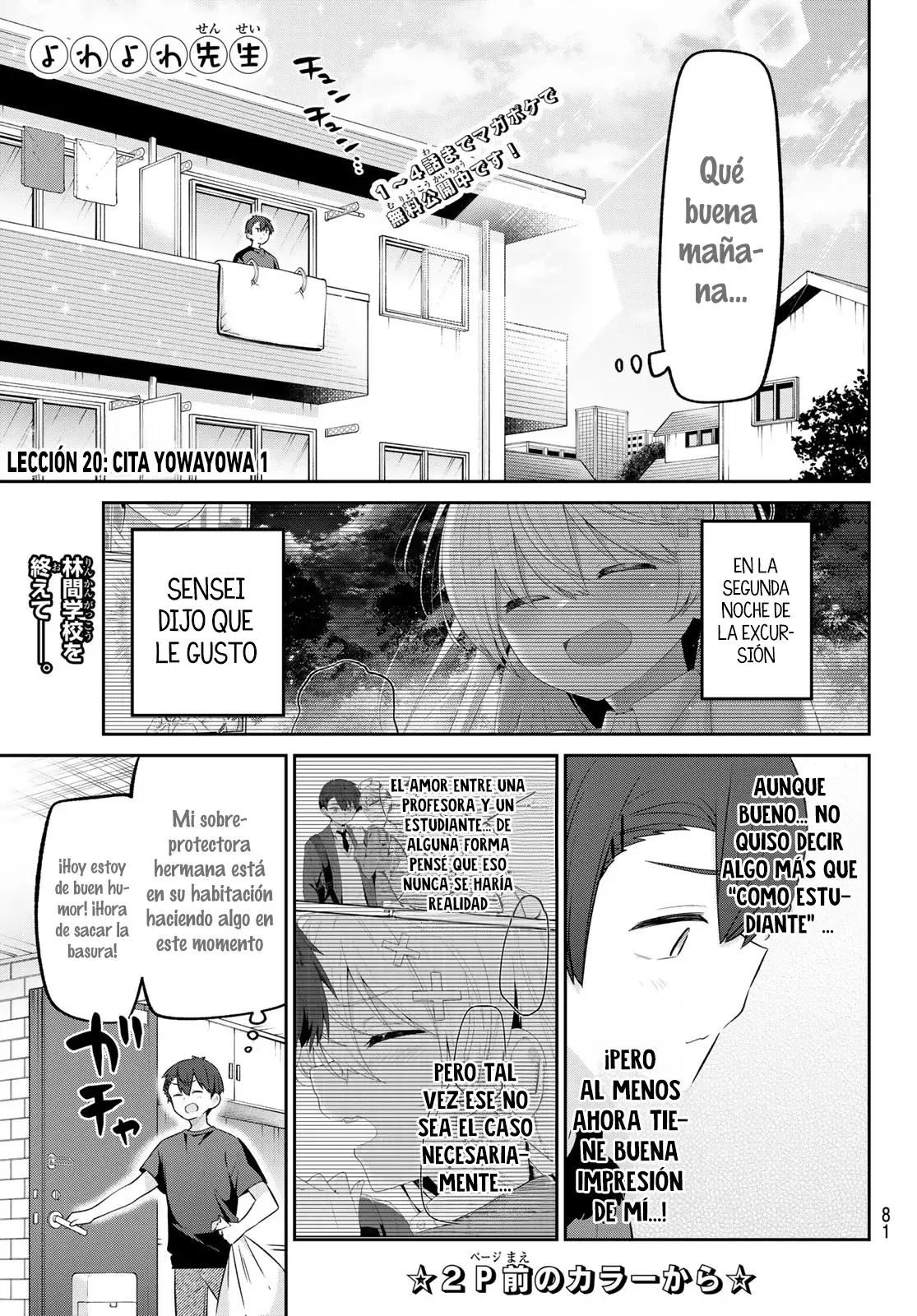 Yowayowa Sensei capítulo 20 página 3