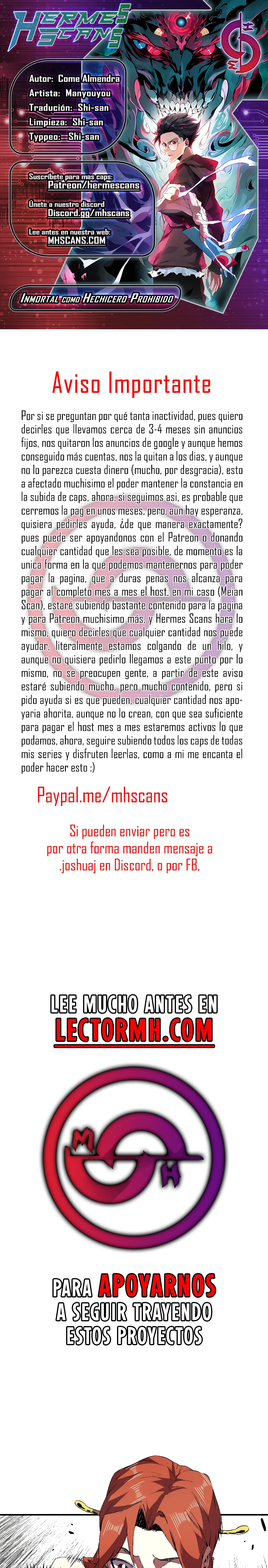 Inmortal Como un Hechicero Prohibido capítulo 33 página 1