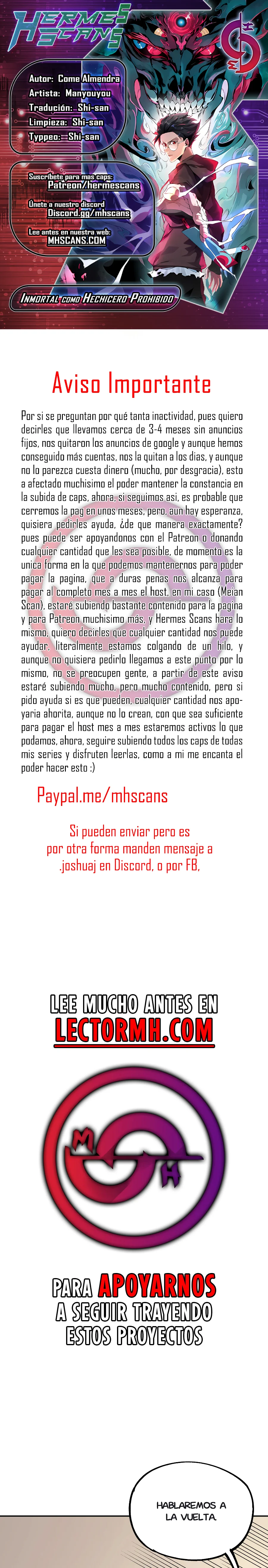 Inmortal Como un Hechicero Prohibido capítulo 35 página 1