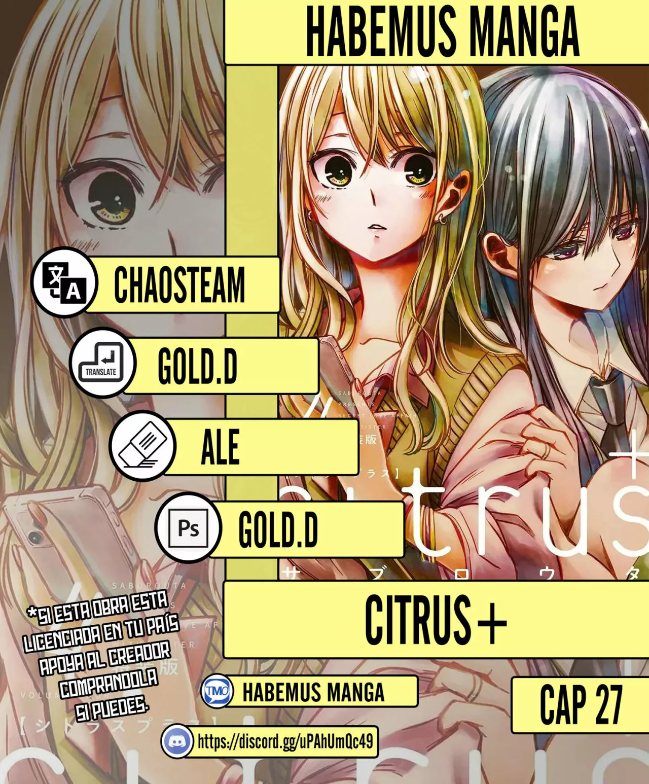 Citrus+ capítulo 27 página 1