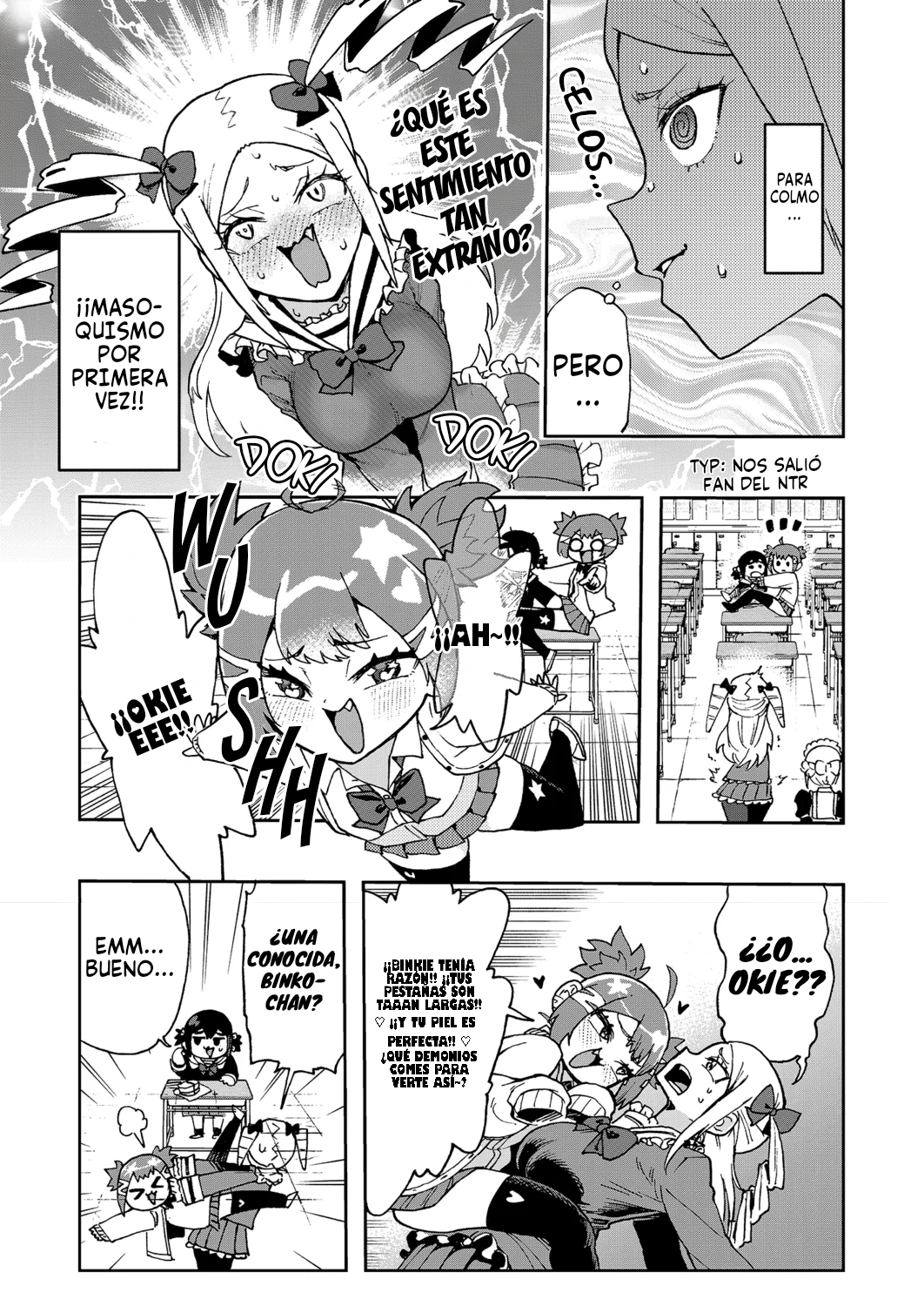 ¡Es mi primera vez! La señorita Okumi se la pasa elogiando a su amiga jodida capítulo 4 página 6