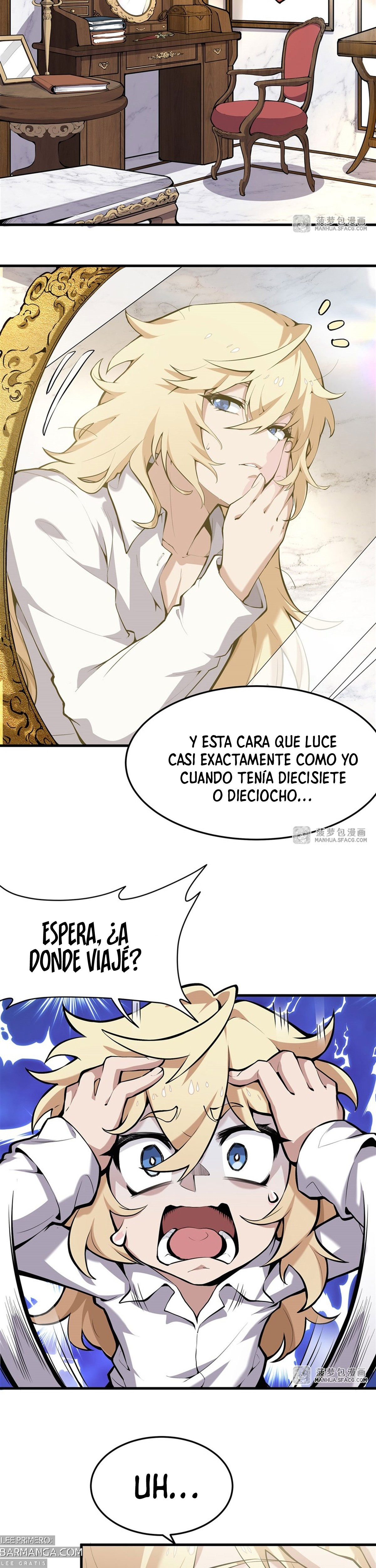 El villano rubio de la novela de la protagonista femenina quiere ser feliz capítulo 1 página 4