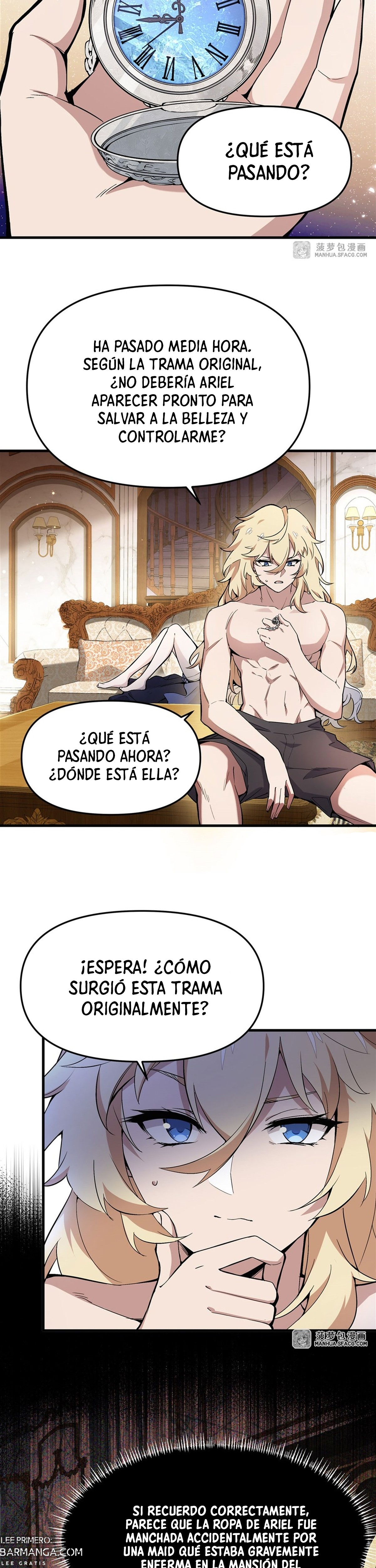 El villano rubio de la novela de la protagonista femenina quiere ser feliz capítulo 7 página 3
