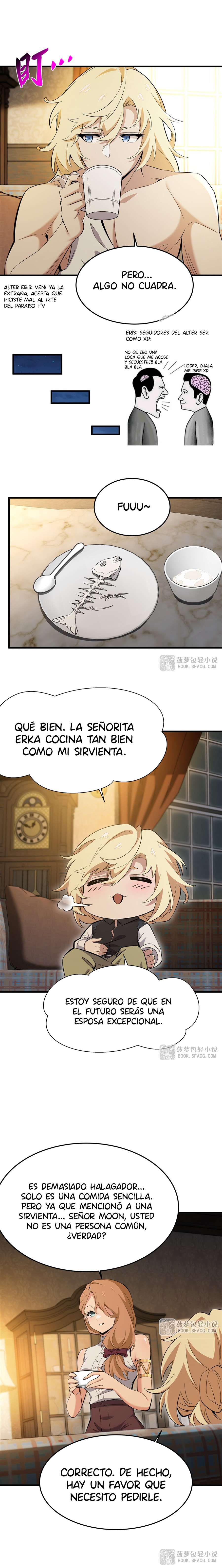 El villano rubio de la novela de la protagonista femenina quiere ser feliz capítulo 27 página 9